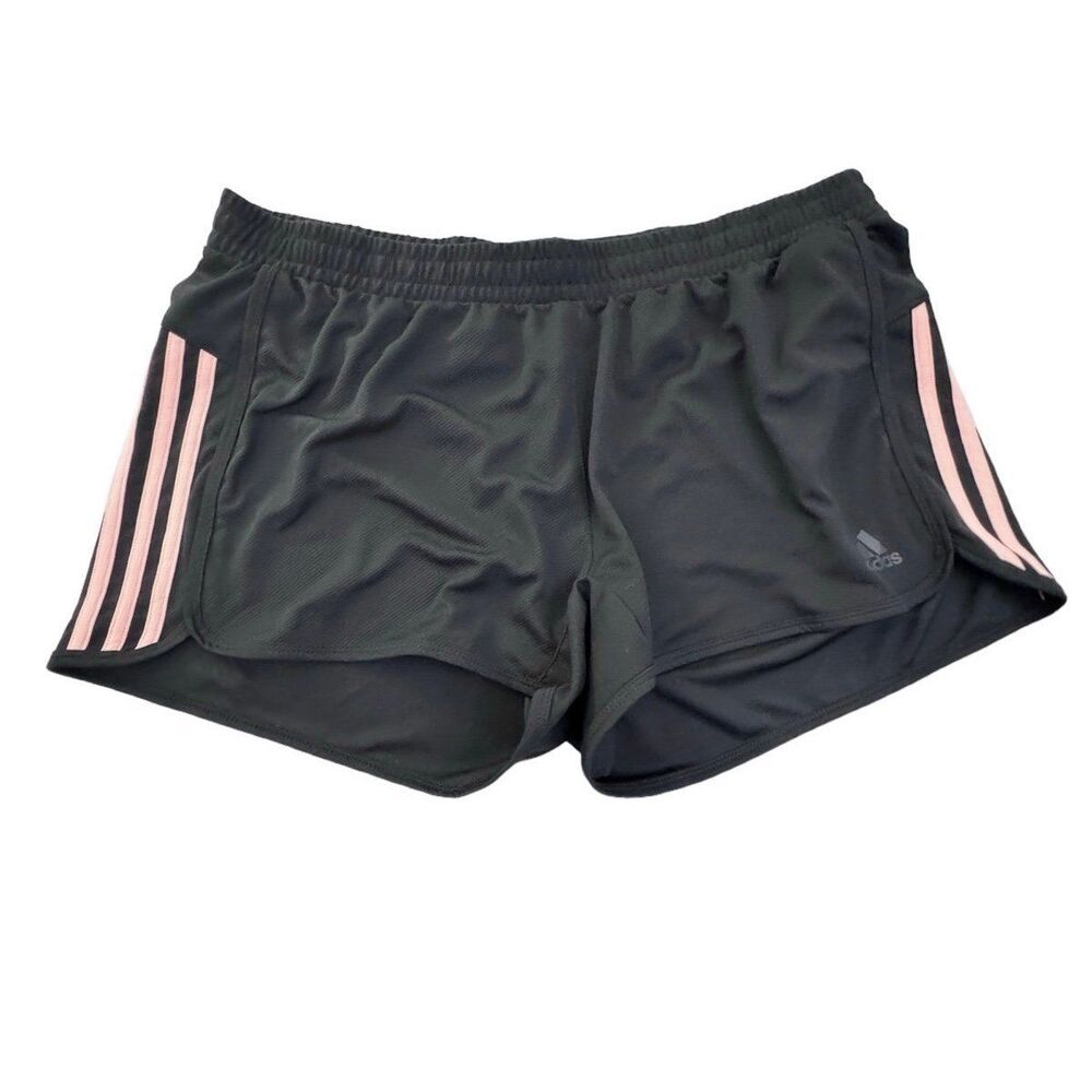 Adidas Climalite Womens Black & Pink/Peach Athletic Shorts